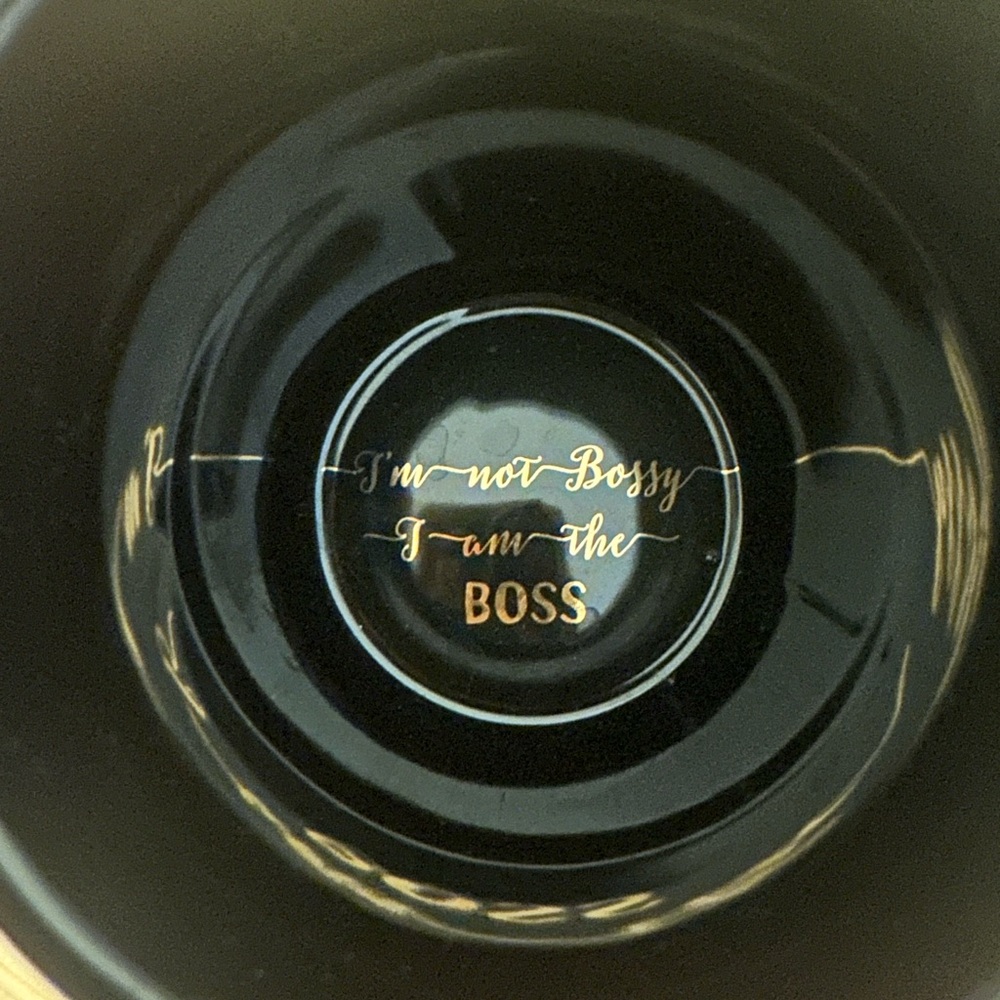 Boss Black Cup with Gold Inscription - Picture 2 of 4